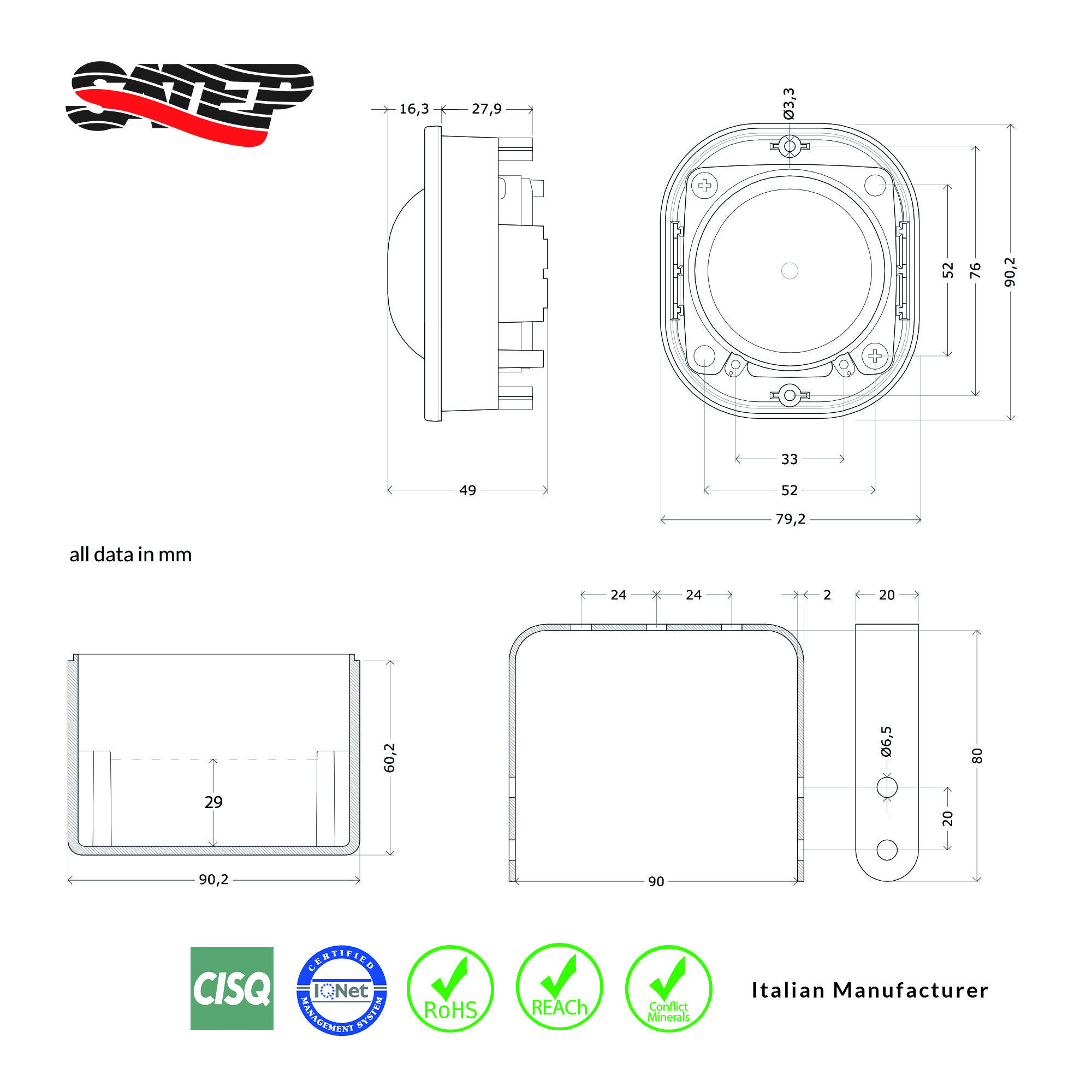 New arrival Horn Speaker Siren 107dB Alarm Speaker CR037 for Burglar Sirens Made in Italy Alarm Speaker Siren