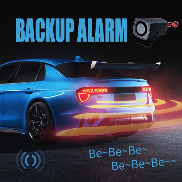 12VDC 24VDC 120db Car Reversing Beeper Backup Alarm for Reversing Warning.