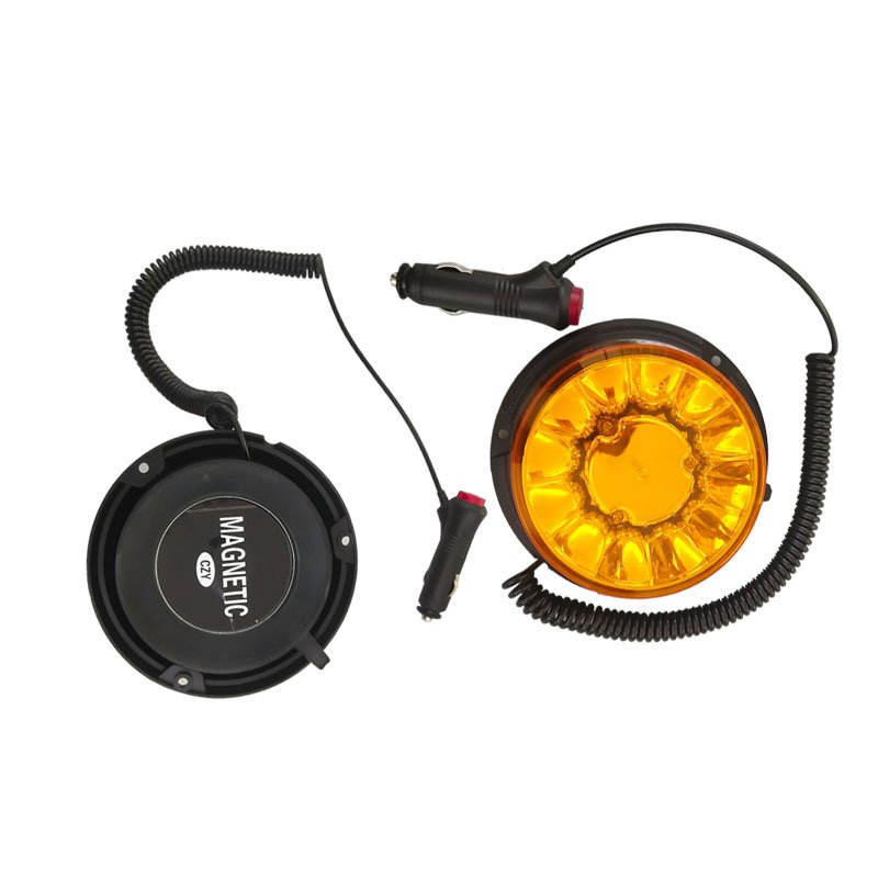 LED Traffic Warning Light 12V Car Alarm & Signal Magnetic Roof Burst Flashing Light Check for Forklift