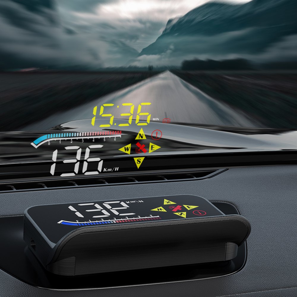 GPS HUD Display M17 HUD Obd2 Speedometer Diagnostic Tools with Auto Fuel Consumption on All Cars