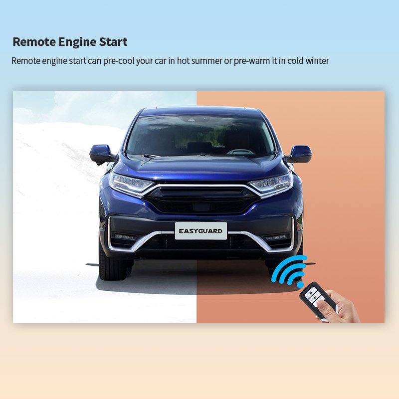 EASYGUARD Semi-plug Play Car Alarm System Suitable for FIT/ XRV/ GREIZ/ VEZEL/ GIENIA/ Acura MDX Passive Keyless Entry