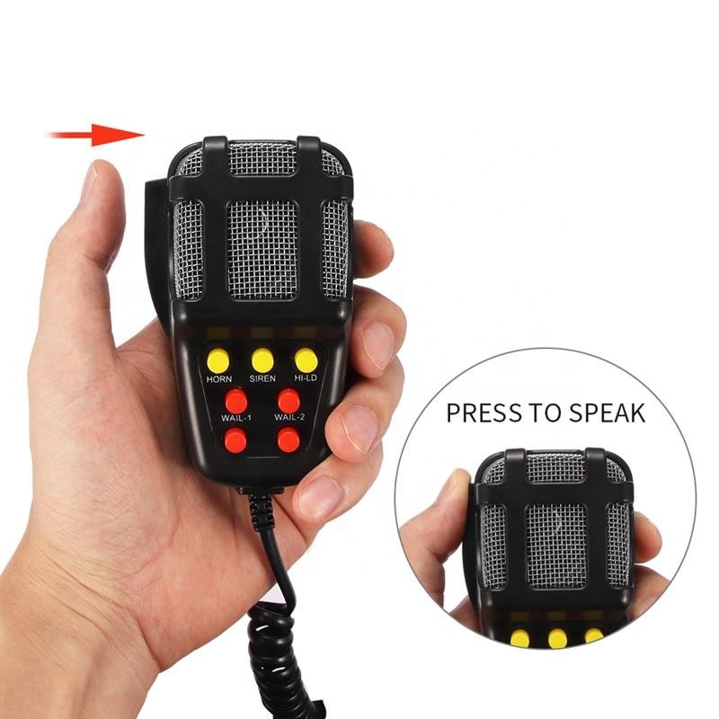 Hot Sale 7 Tones Alarm Car Horn Security Alarm Siren Horn With Microphone