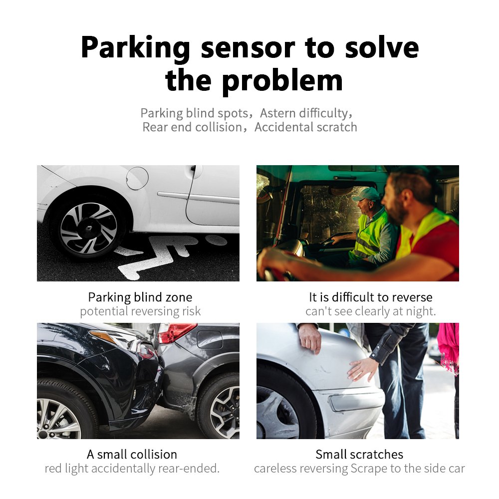 E-Too Hot Selling 18Mm 22Mm BiBi Reversing Parking Sensors Radar Detector Waterproof Led Car Parking Sensors Front and Rear