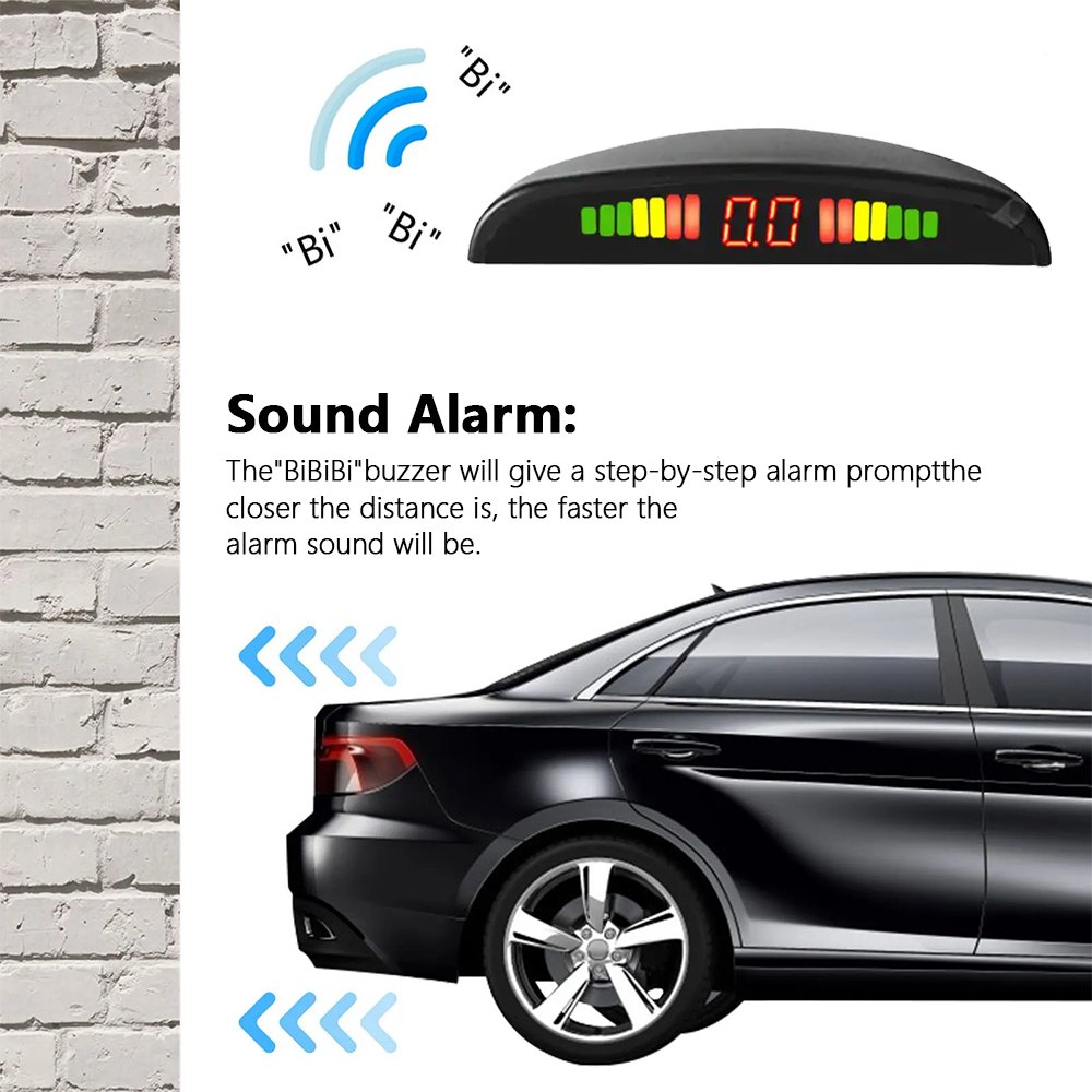 E-Too Hot Selling 18Mm 22Mm BiBi Reversing Parking Sensors Radar Detector Waterproof Led Car Parking Sensors Front and Rear