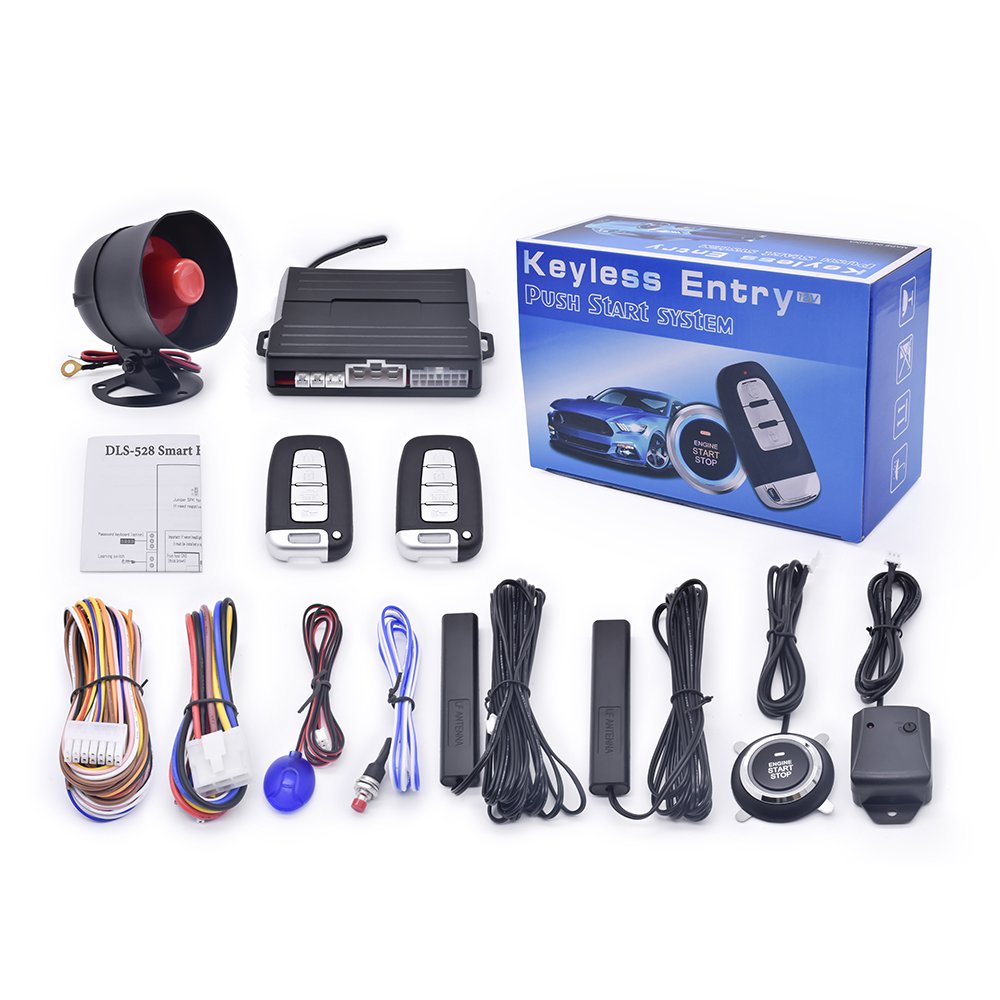 RFID Immobilizer Pke Push Button Remote Control Engine Start Stop Keyless Entry System Car Alarms
