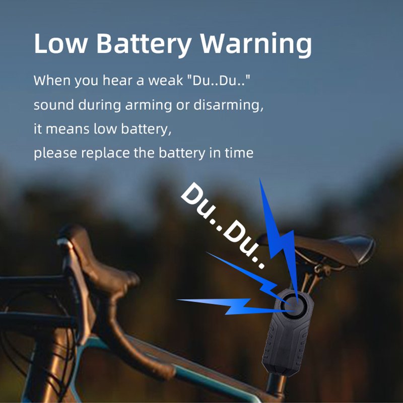 Hot Selling Bike Alarm System Low Battery Warning Remote Control Bike Security System Bike Alarm Bicycle Anti-theft Alarm