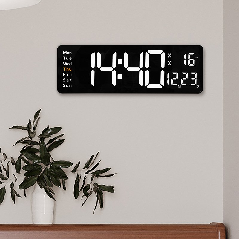 16 Inch Hot Selling Digital Clock LED Electronic Alarm Clock Simple Style Clock Suitable for Living Room and Bedroom