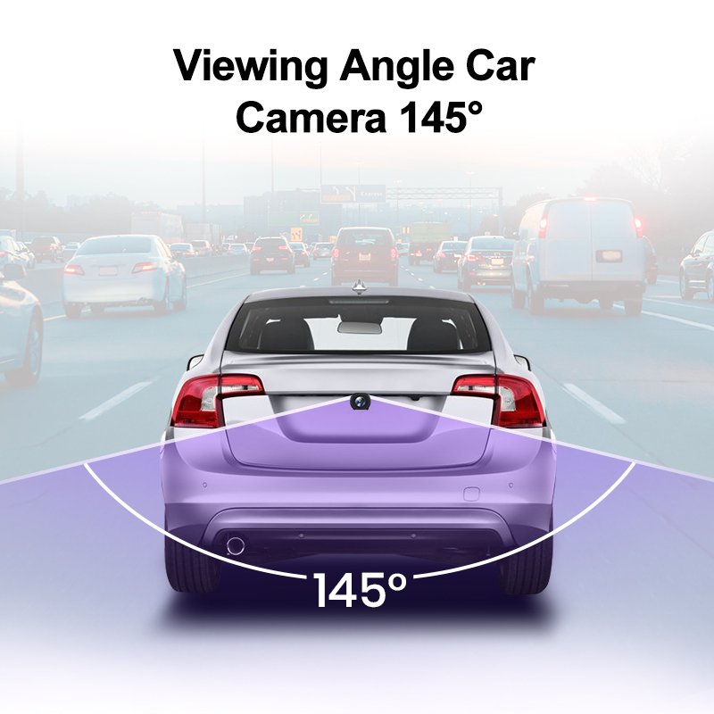 Car Rearview Camera AHD 1080P Radar Alarm WaterProof 145 Wide-Angle Reverse Backup AI Smart Camera for Junsun Car Accessories