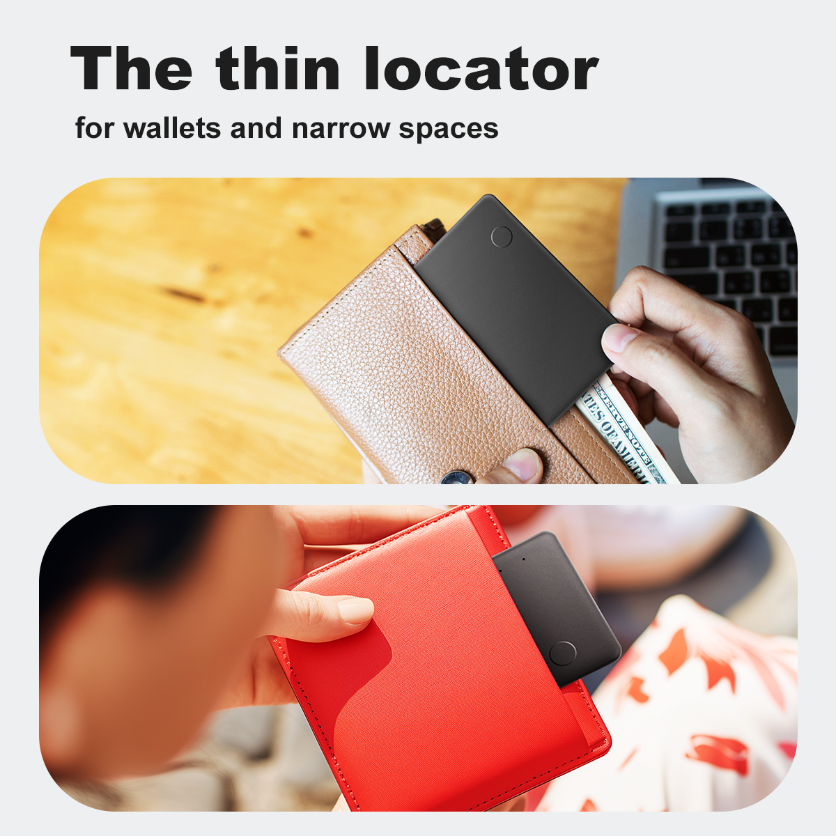 Vibration Alarm Device Tracking Key Finder with Vibration Alarm Geo-Fence Kids Made Abs Metal Smart Key Card Finder