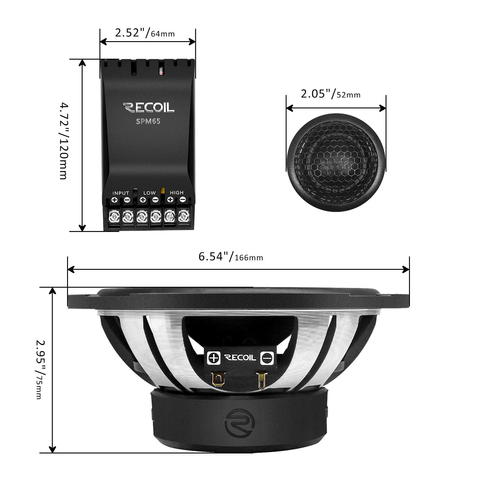 6.5 Inch Car Audio Component Speakers