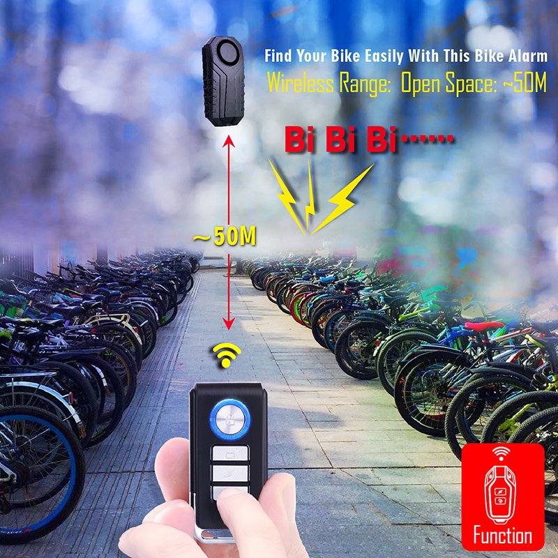 Bike Burglar Alarm With SOS Function Wireless Remote Control Bicycle Motorcycle Alarm Bike Motorcycle Accessories