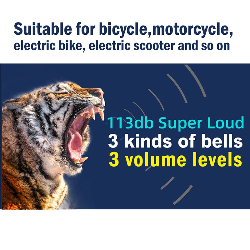 Bike Anti-theft Alarm Bicycle Siren with Control Remote Security E-bike Electric for IP65 Motor Bicycle Alarm