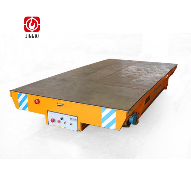 Workshop Transfer Cart Electric Flat Rail Car for Industrial Transfer