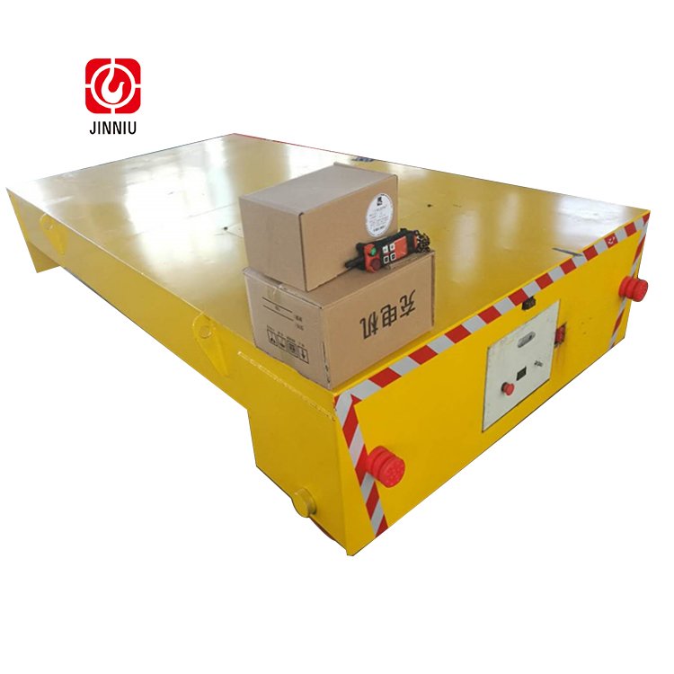 Workshop Transfer Cart Electric Flat Rail Car for Industrial Transfer