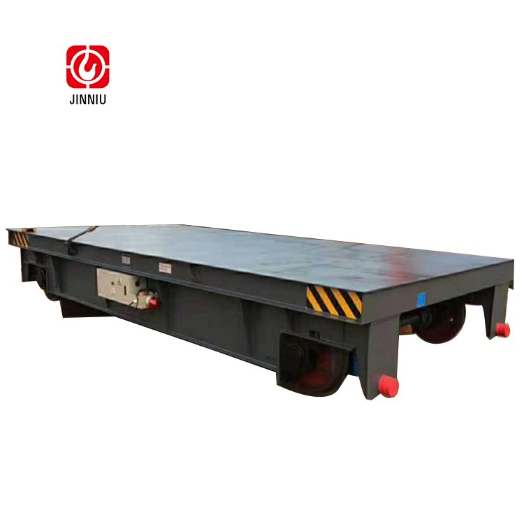Workshop Transfer Cart Electric Flat Rail Car for Industrial Transfer