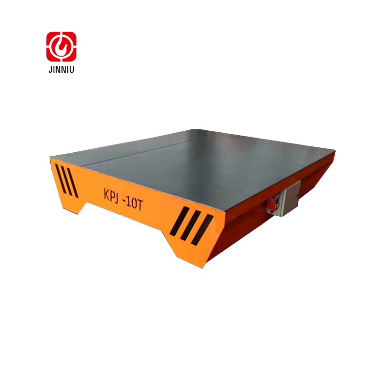 Workshop Transfer Cart Electric Flat Rail Car for Industrial Transfer