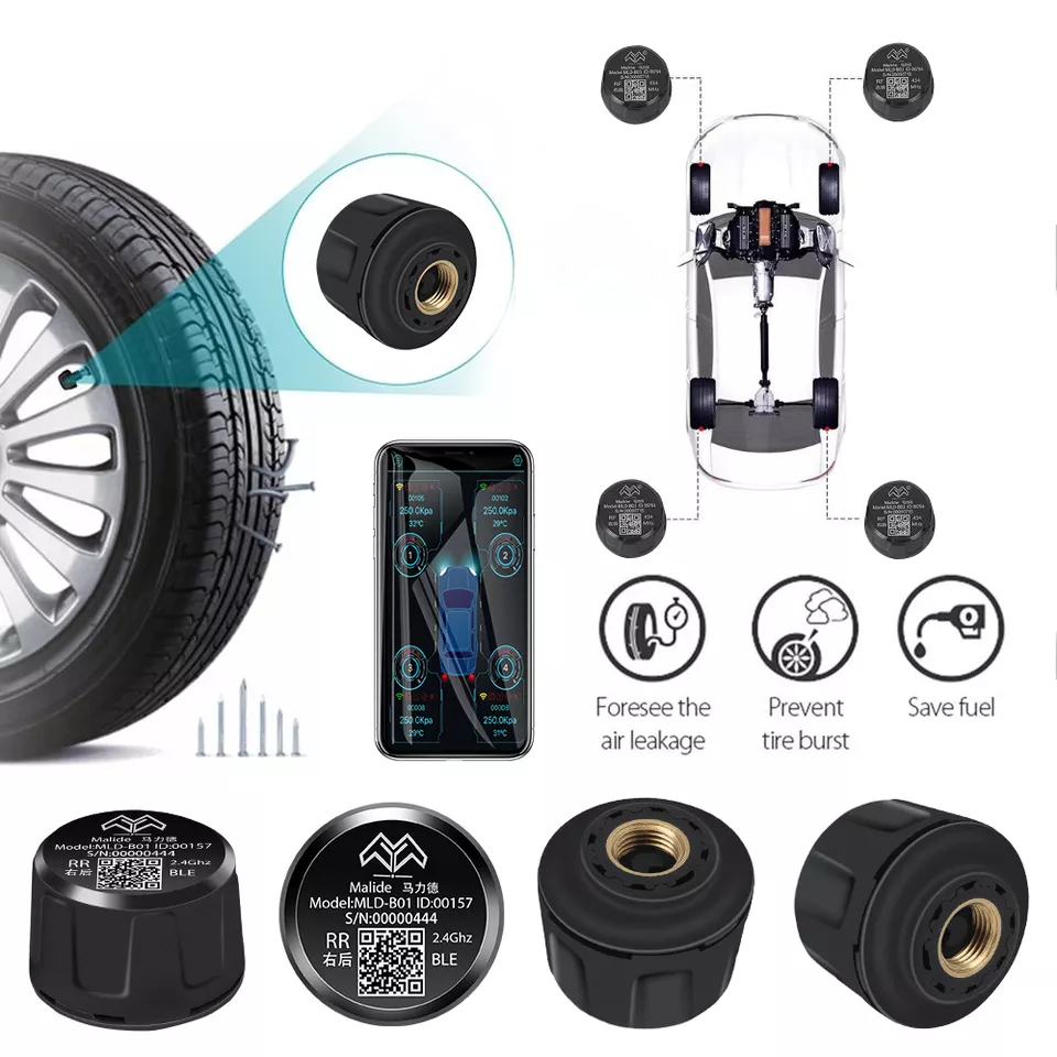 Tire Pressure Alarm Security Internal Universal Sensors Ble TPMS System TPMS for Car