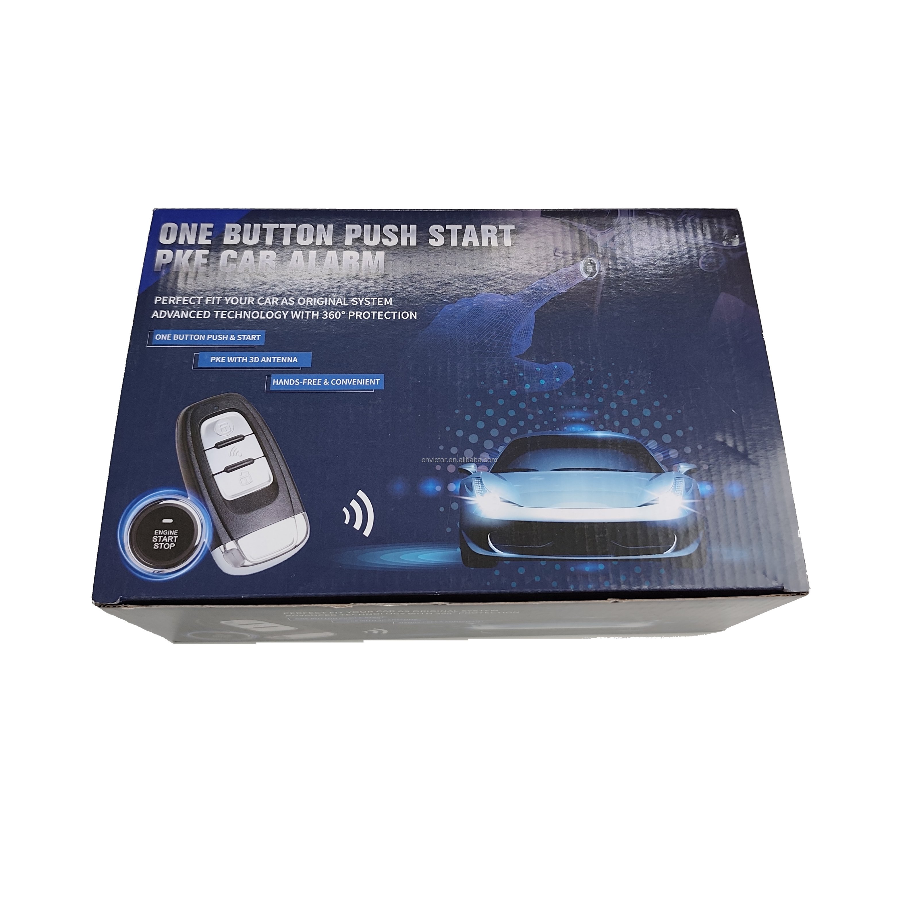 VT-PS203 Universal DC12V PKE Passive Keyless Entry Car Alarm System Push Start Button Remote Engine Start
