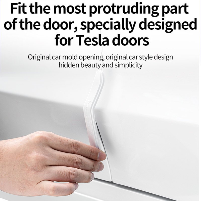 4pcs/set Anti-scratch Car Door Handle Wrap Cover Decorative Stickers LED Light ABS Protector Sticker for Tesla Model 3 Y 2017