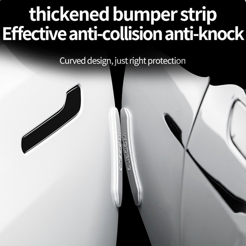 4pcs/set Anti-scratch Car Door Handle Wrap Cover Decorative Stickers LED Light ABS Protector Sticker for Tesla Model 3 Y 2017