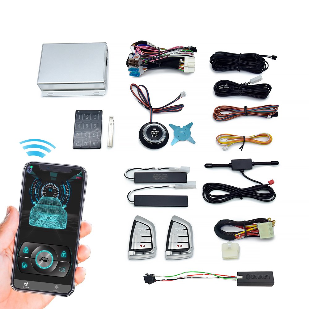Anti Theft Scuta Car Alarm Keyless Entry System Bluetooth Car Alarm System Remote Engine Start