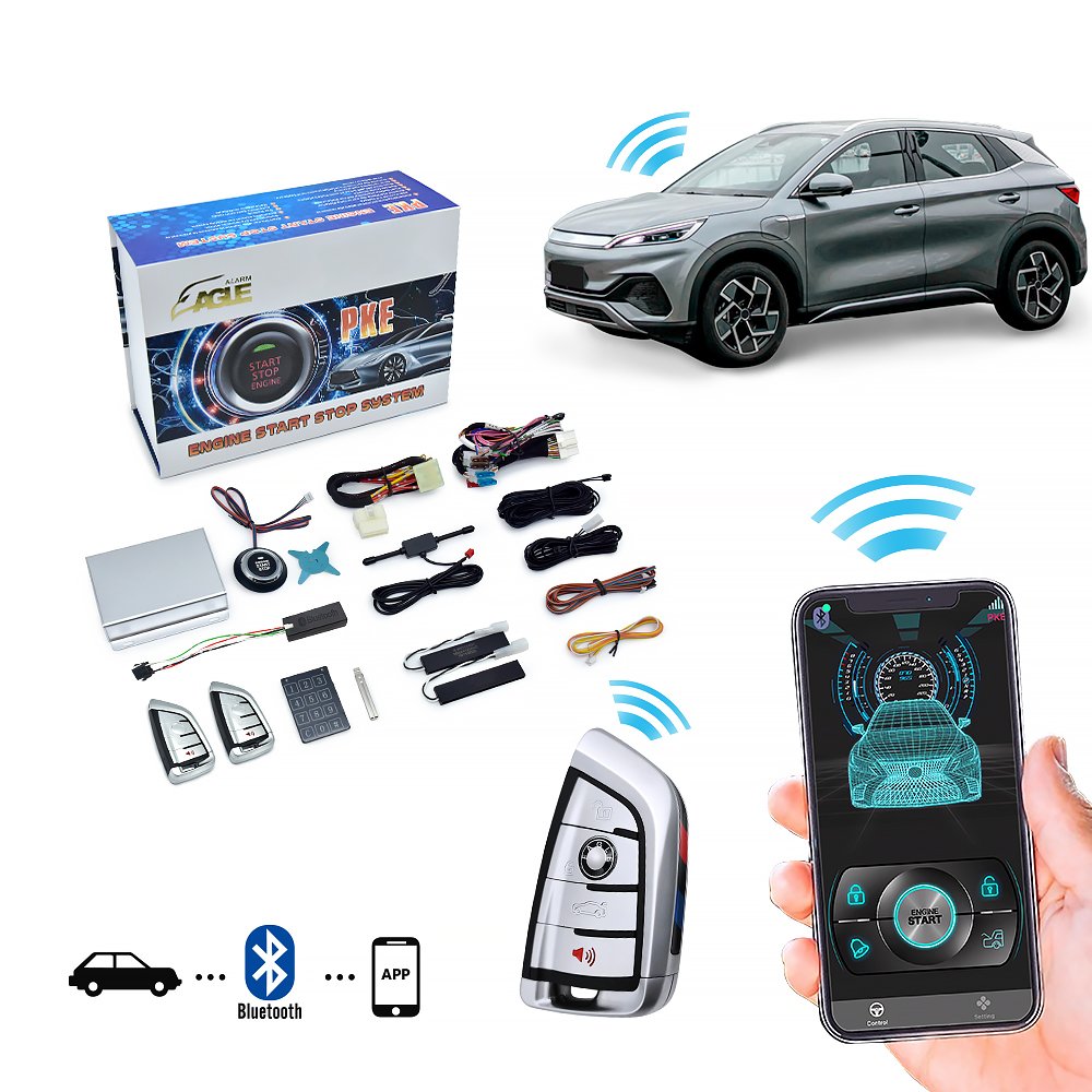 Anti Theft Scuta Car Alarm Keyless Entry System Bluetooth Car Alarm System Remote Engine Start