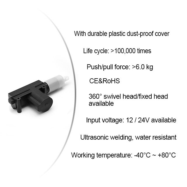 Remote Lock/Unlock DC 12V/24V Car Door Actuator 6kgs Load Capacity for Central Lock