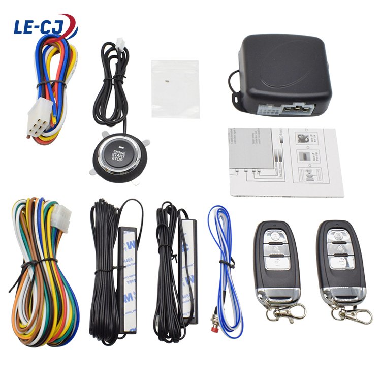 Factory Price Auto Alarma Para Carro De Boton Push Engine Start Stop Button Universal Car Alarm Keyless Entry System