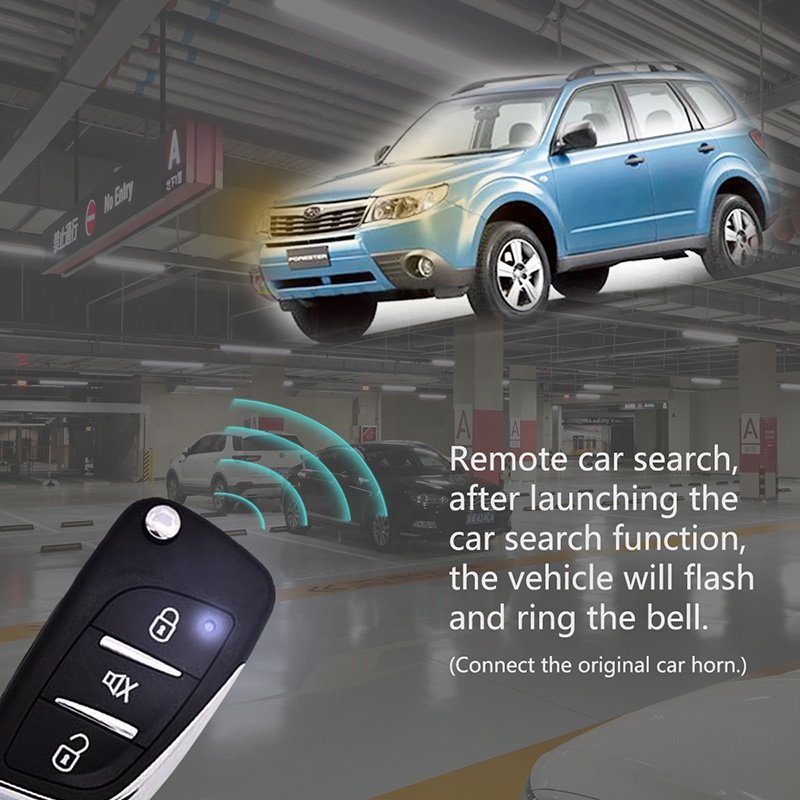 One Way Car Security Alarm Remote Control Universal Bt Smart Car Alarm System