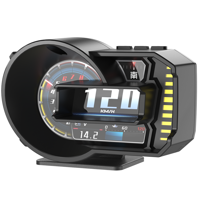 Lancol A590 Smart Gauge GPS Tracking Dual System OBD+GPS Full LCD Display Security Recorder Car Head Display Water Temperature