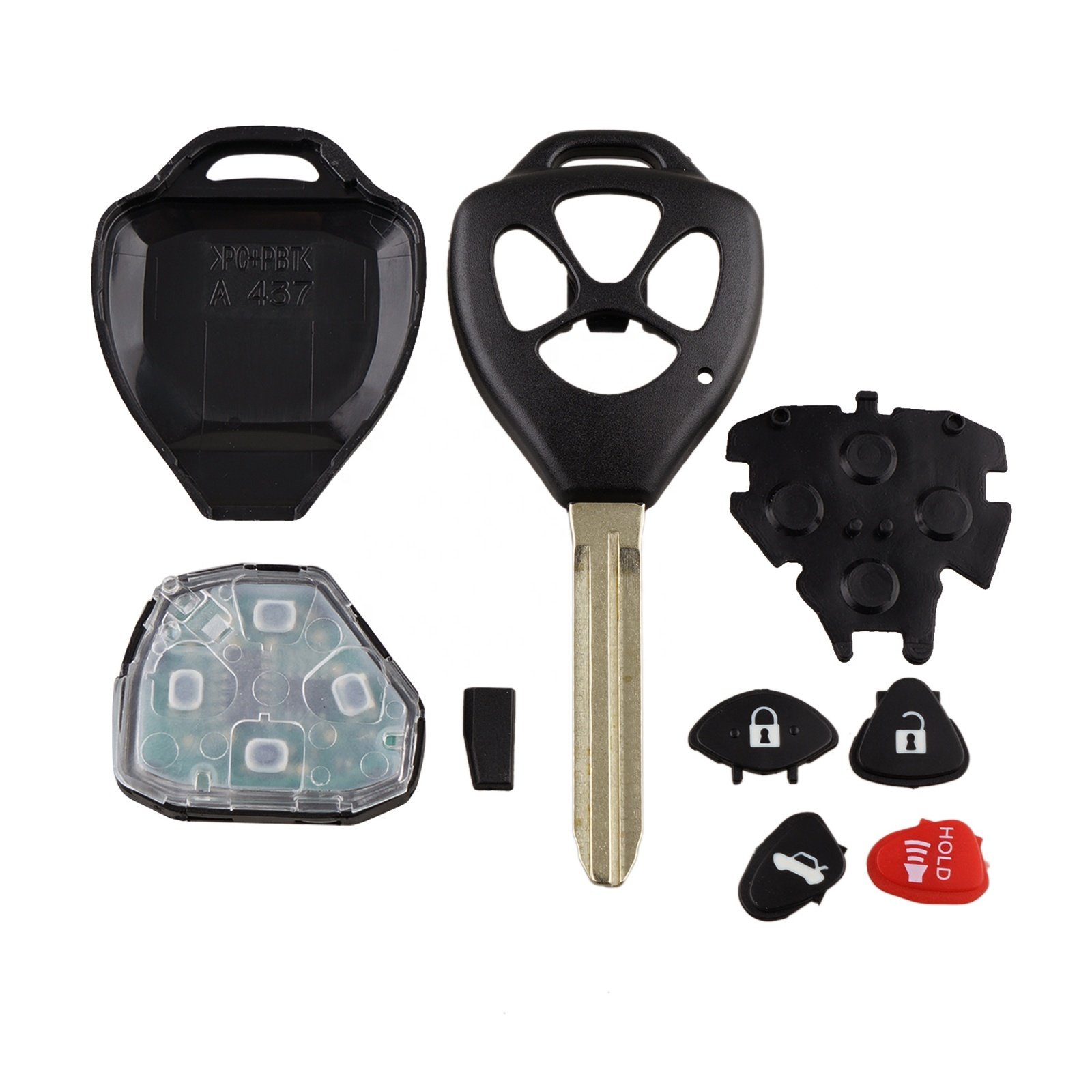 Wholesalekey OEM 4 Buttons Car Key Fob Remote for Toyota 2007 2008 2009 2010 Camry Corolla 314MHz HYQ12BBY Chip: 4D67