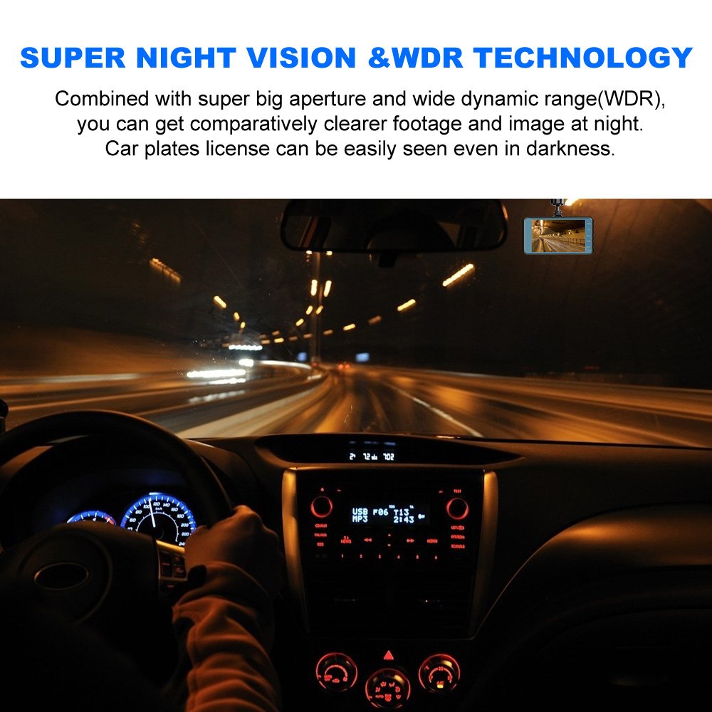 1080P 2 in 1 Car Radar Detector Built-in G-sensor 170 Degree Over Speed Alarm Flow Car Camera Detector De radar