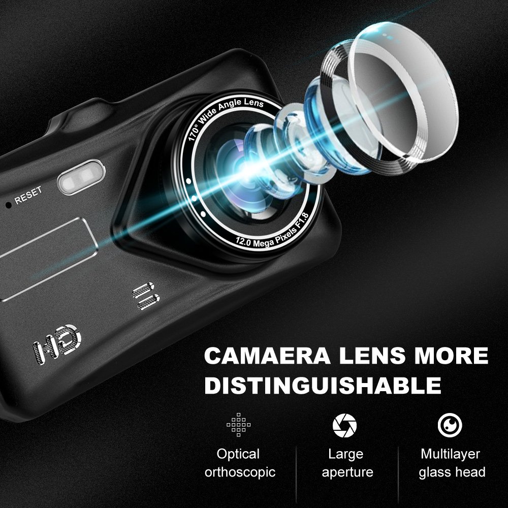 1080P 2 in 1 Car Radar Detector Built-in G-sensor 170 Degree Over Speed Alarm Flow Car Camera Detector De radar