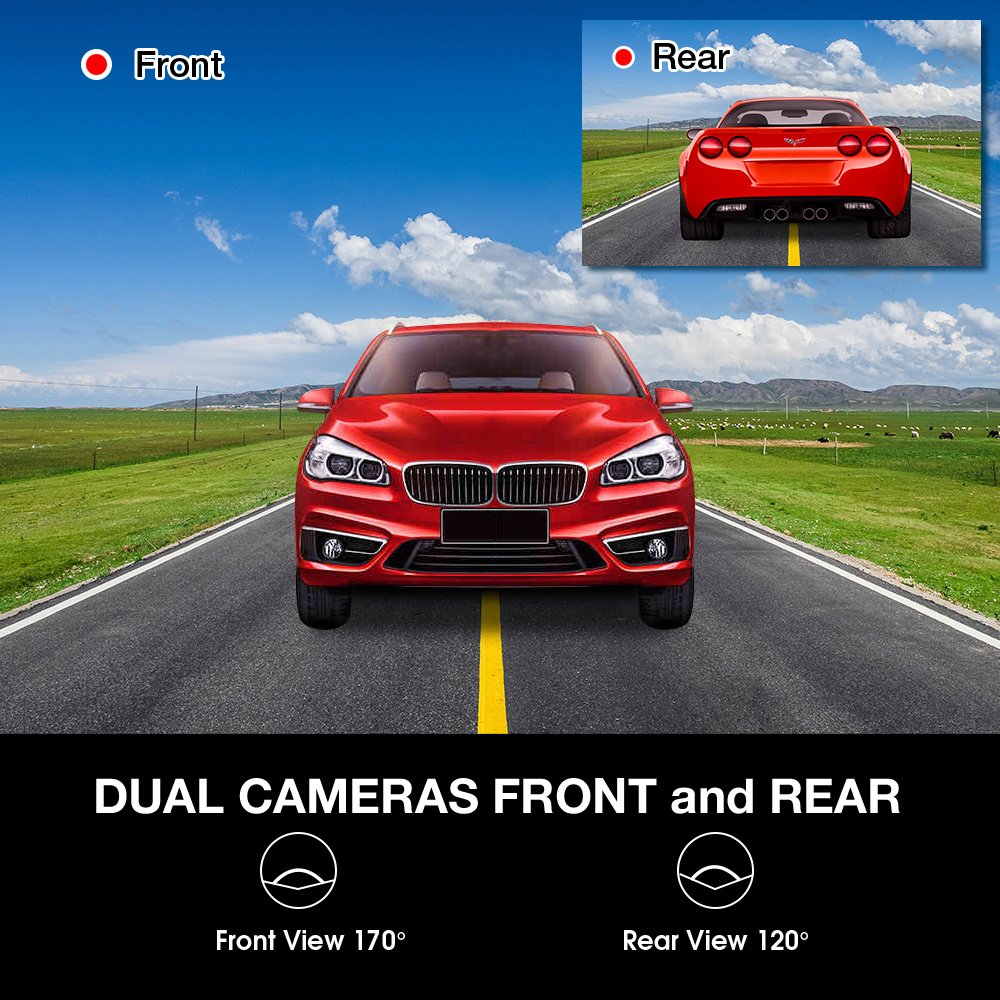 1080P 2 in 1 Car Radar Detector Built-in G-sensor 170 Degree Over Speed Alarm Flow Car Camera Detector De radar