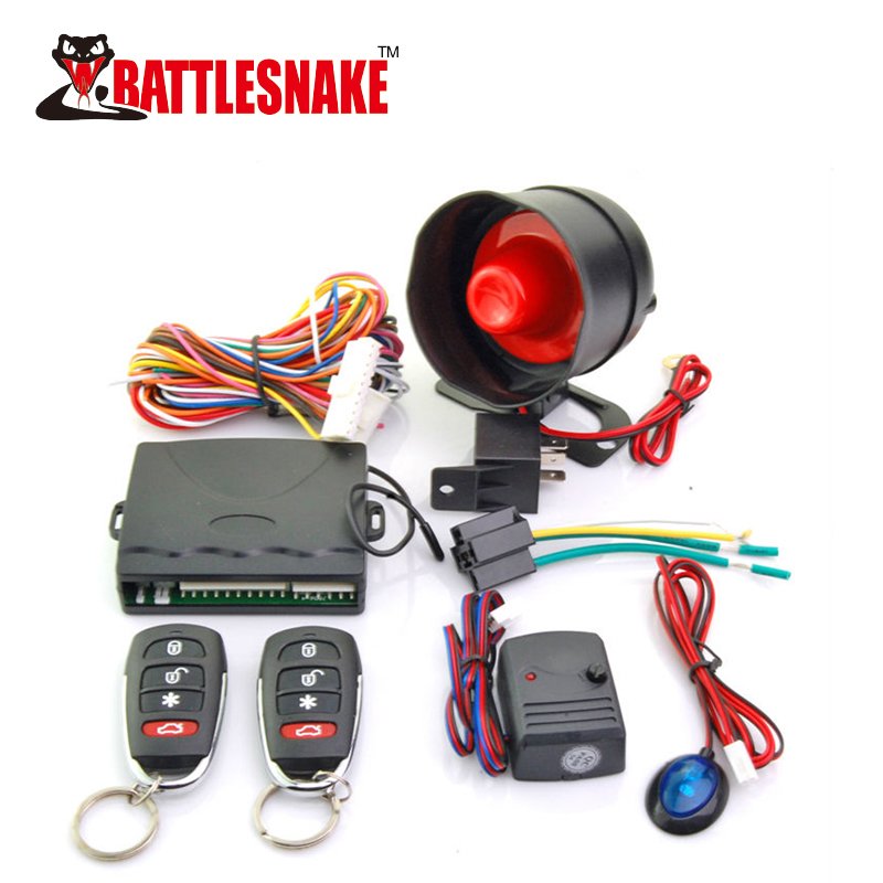 Universal One Way Car Alarm System DC 12V Car Alarm Security System Fashion 433mhz Alarm Car