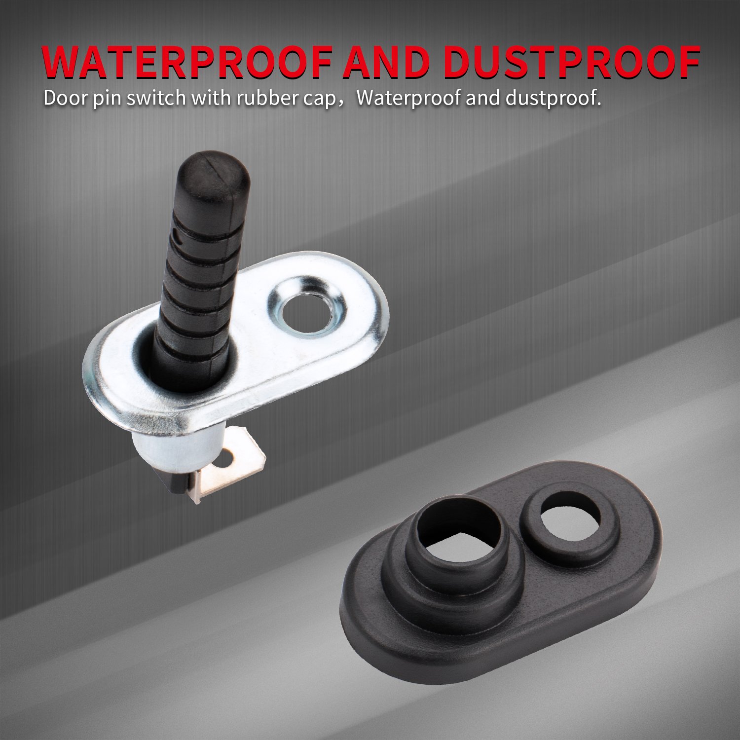 Universal Car 12 Volt Safety Hood Door Pin Switch Momentary 20A 12V DC ON-(OFF) Side Door Control Switch for Auto Truck