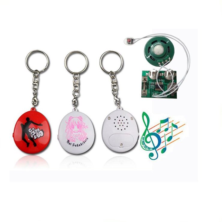 Custom Car Shape Push Button Keychains with Pre-Recorded Sound Factory Alarms Buzzers Sirens