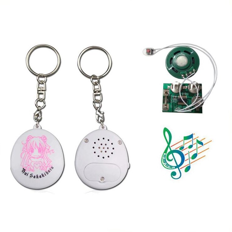 Custom Car Shape Push Button Keychains with Pre-Recorded Sound Factory Alarms Buzzers Sirens