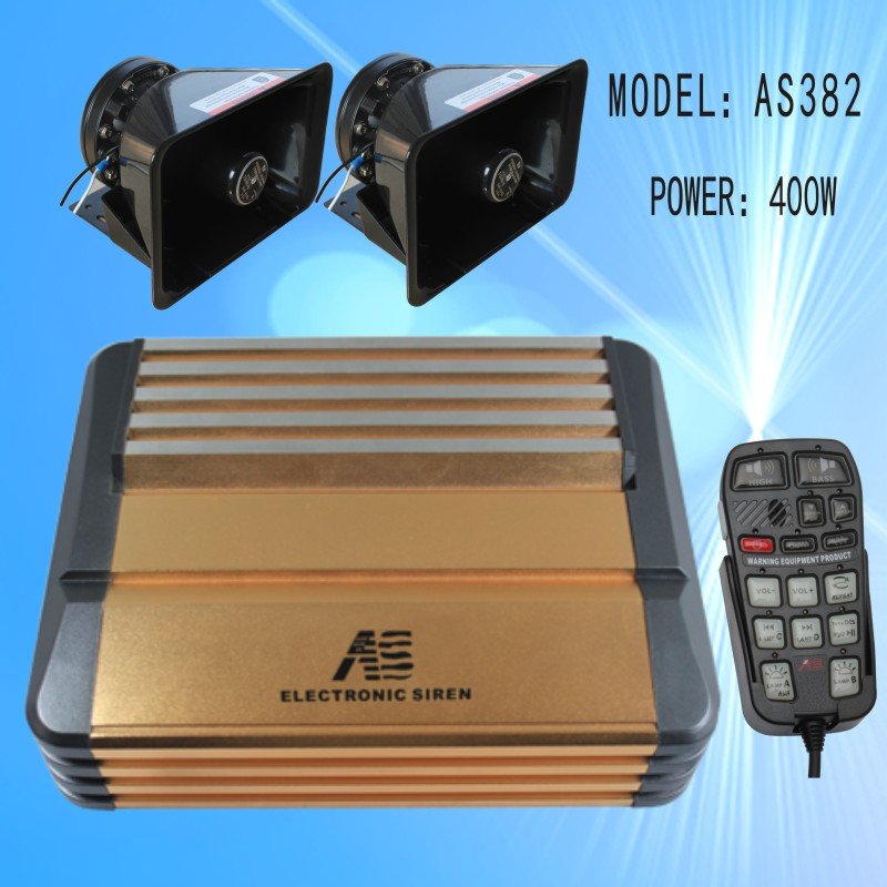 400W 800W 600W Car Alarm Emergency Horn Vehicle Loud MP3 Speaker with 3-Way Design Aluminium ABS Material for Ambulance Sirens