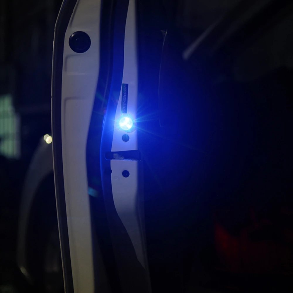 Universal LED Car Opening Door Safety Warning Anti-collision Lights Magnetic Sensor Strobe Flashing Alarm Lights Parking Lamp