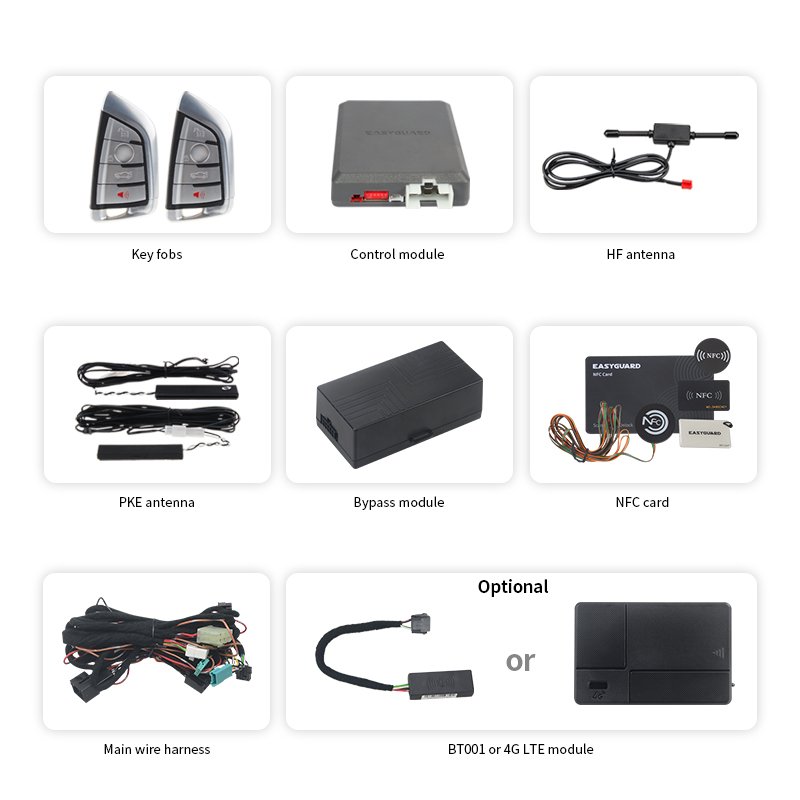 Hot Sale EASYGUARD Semi Plug Play Car Alarm System Fit for Some BMW F & G Chassis Cars Passive Keyless Entry & Remote Starter