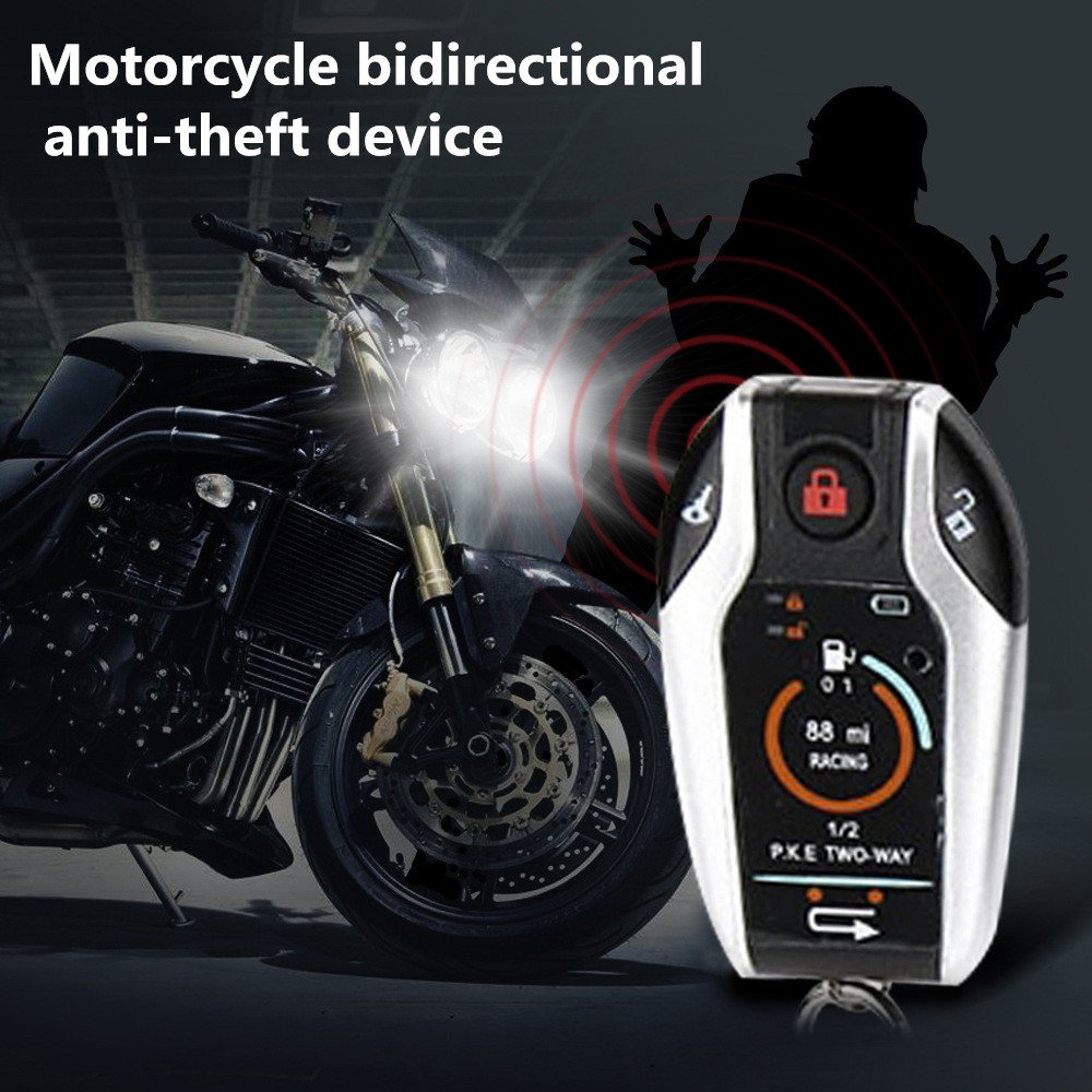 Motorcycle Bidirectional Anti-theft Device with Automatic Locking Unlock One Key Start Flameout Function Alarm