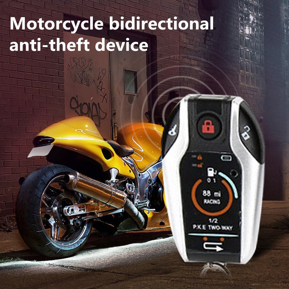 Motorcycle Bidirectional Anti-theft Device with Automatic Locking Unlock One Key Start Flameout Function Alarm