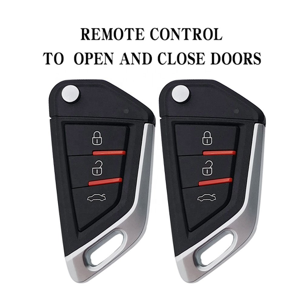 CARQSENG Car Alarms System with Remote Starter Anti Hijack Switch Push Button Start Stop Ignition Car Immobilizer Alarma