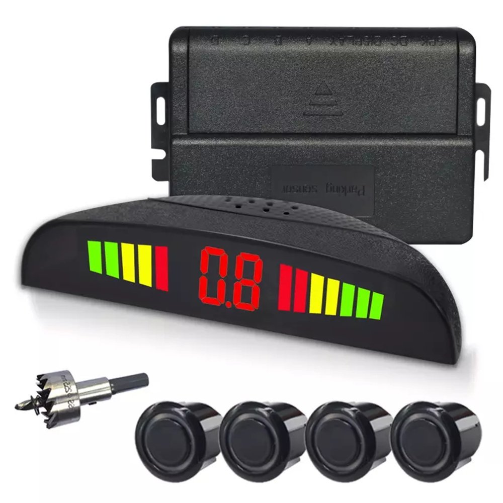 Packing Sensor System Radar Sensor Buzzer Warning Alarm Car Reverse Backup 4 Sensors With LED Display