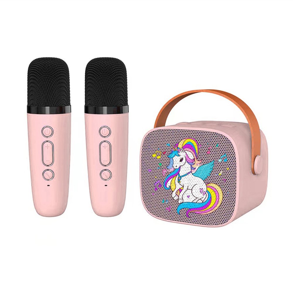Oem Colorful logo Singing Karaoke Speaker Gift Set for Electronic and Party Home KTV Outdoor Wireless Speaker for Kids