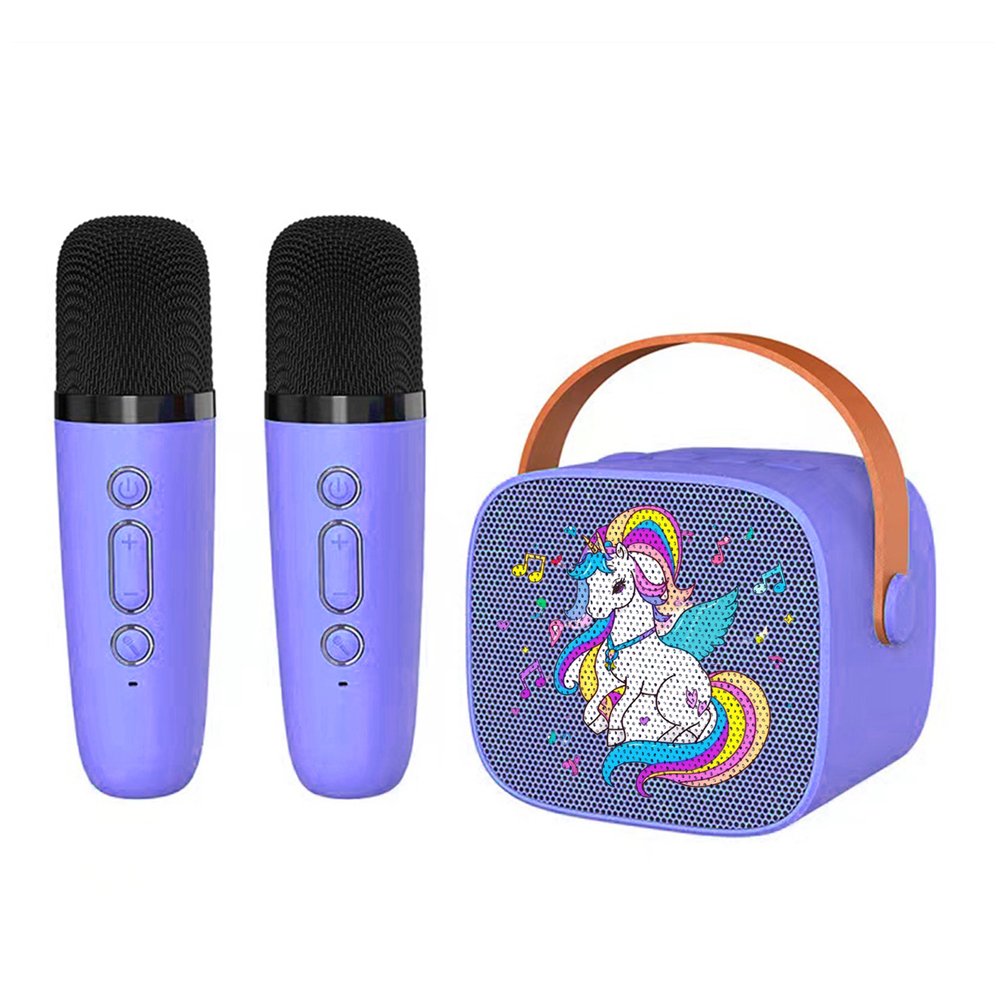 Oem Colorful logo Singing Karaoke Speaker Gift Set for Electronic and Party Home KTV Outdoor Wireless Speaker for Kids
