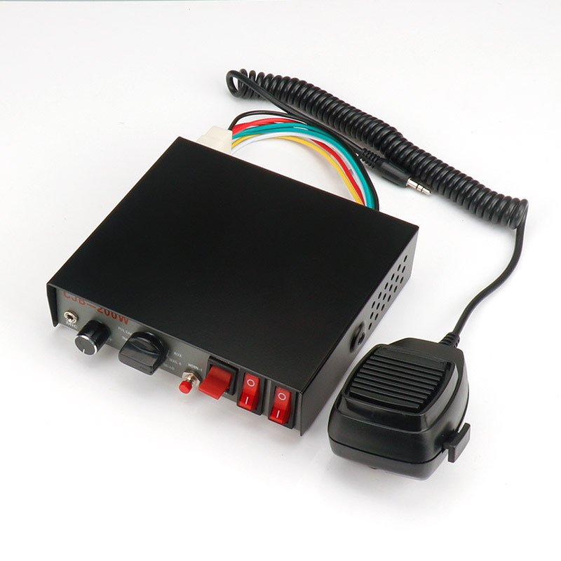 X-7SEVEN Car Siren Electronic Alarm Horn 9 Tone Loud Sound Emergency Warning with PA System Microphone Speaker Sirene 12v