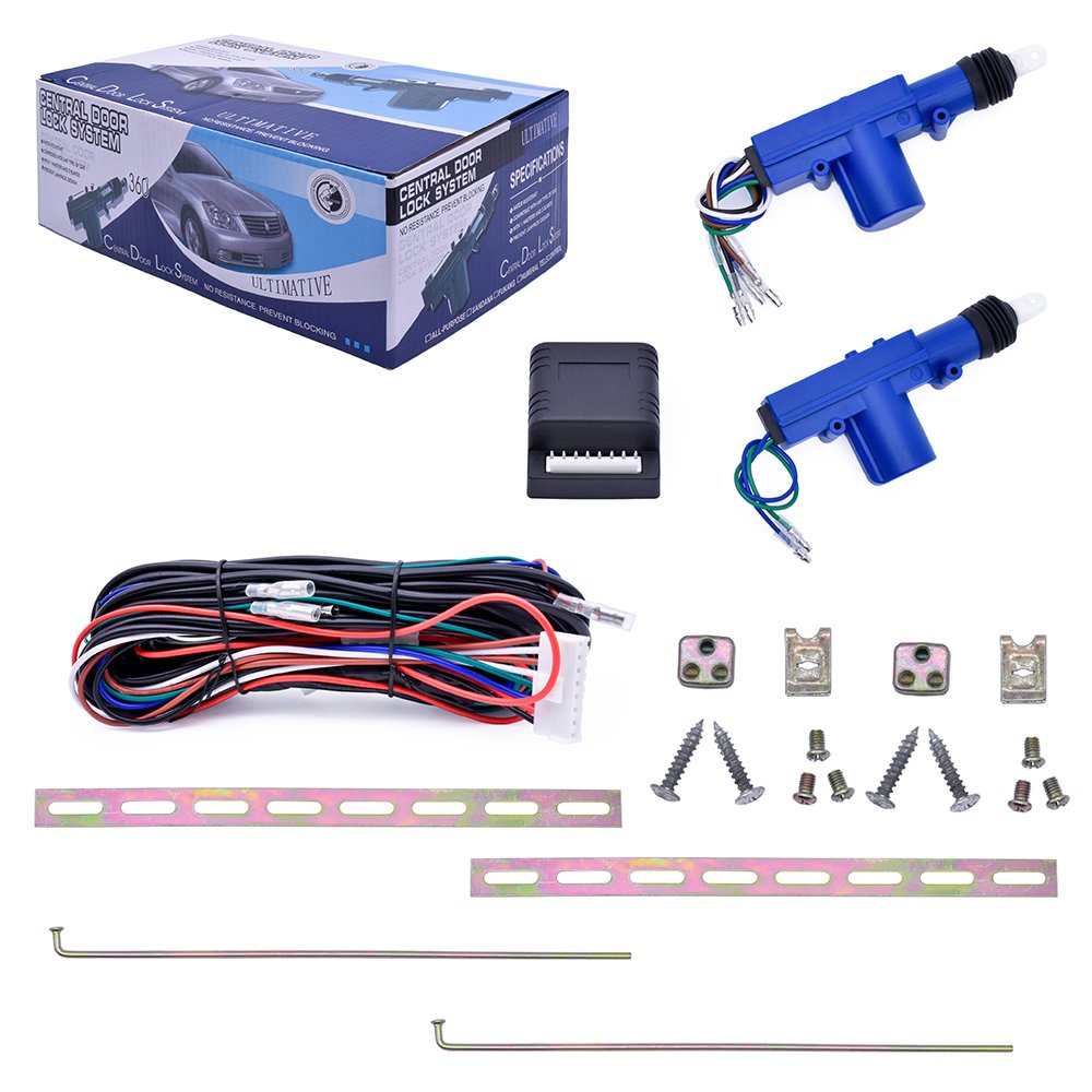 Factory Hotsale South America DC 12V Universal Car Remote Central Power Door Locking 4 Doors Car Central Lock System Blue Color