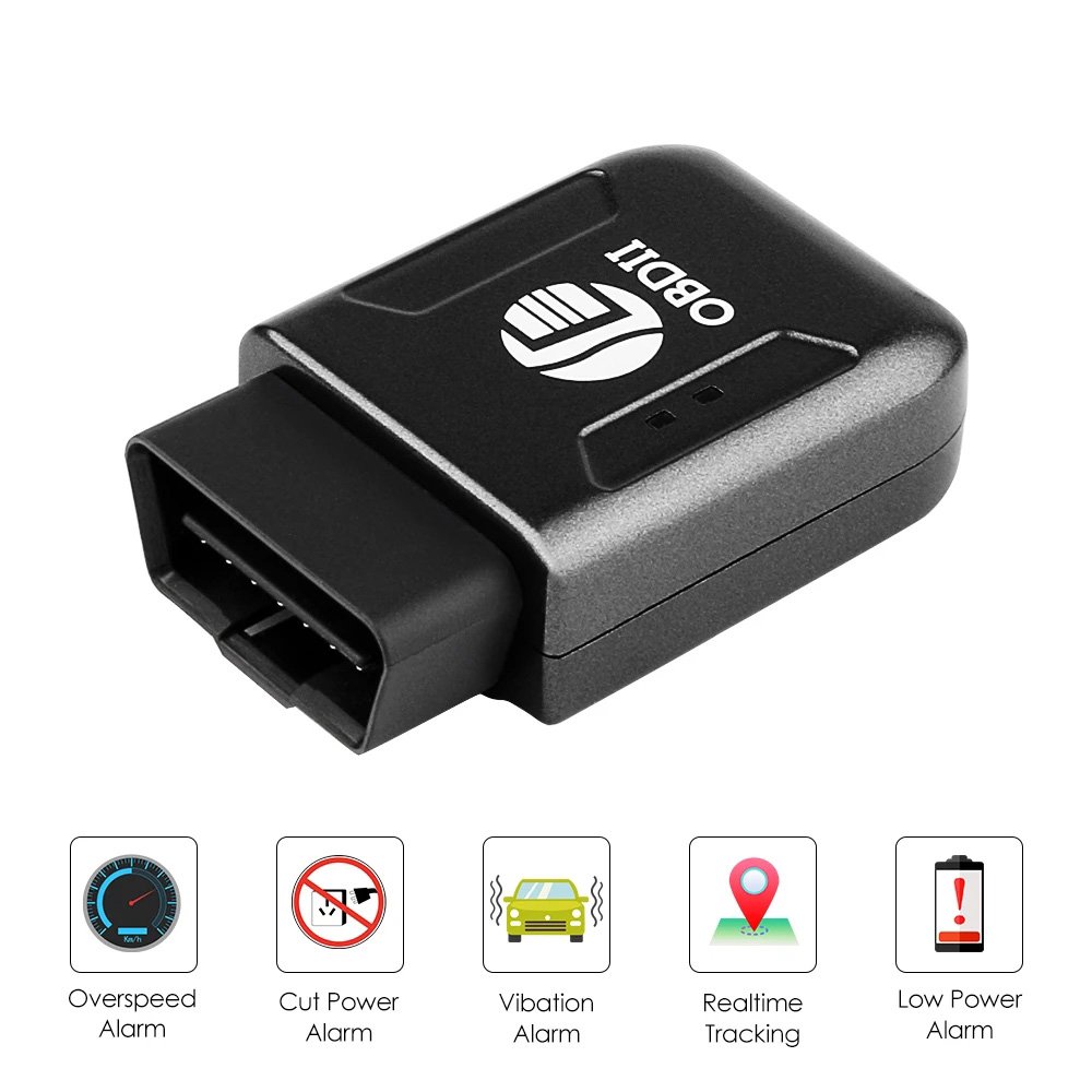 OBD2 GPS Tracker Car Tracker Real-time GSM Tracking Device TK206 Geo-fence Over-speed Vibration Move Alarm Web APP Tracking